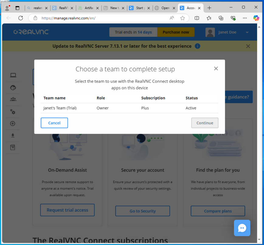 安装 RealVNC Connect v8 应用程序插图14 安装 RealVNC Connect v8 应用程序插图14
