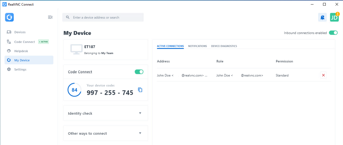 使用 Code Connect 和 RealVNC Connect v8(测试版)共享屏幕插图6 使用 Code Connect 和 RealVNC Connect v8(测试版)共享屏幕插图6
